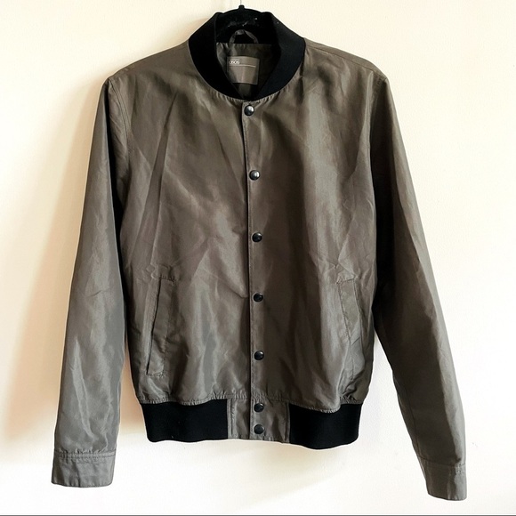 ASOS Army Green Lightweight Bomber Jacket - Picture 1 of 9
